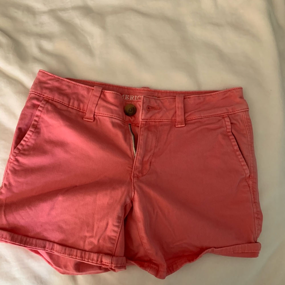 pink american eagle bermuda shorts